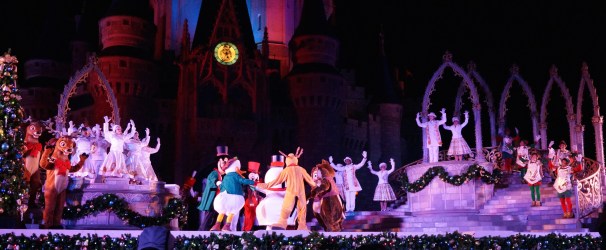 Celebrate the Season Castle Show at the Magic Kingdom