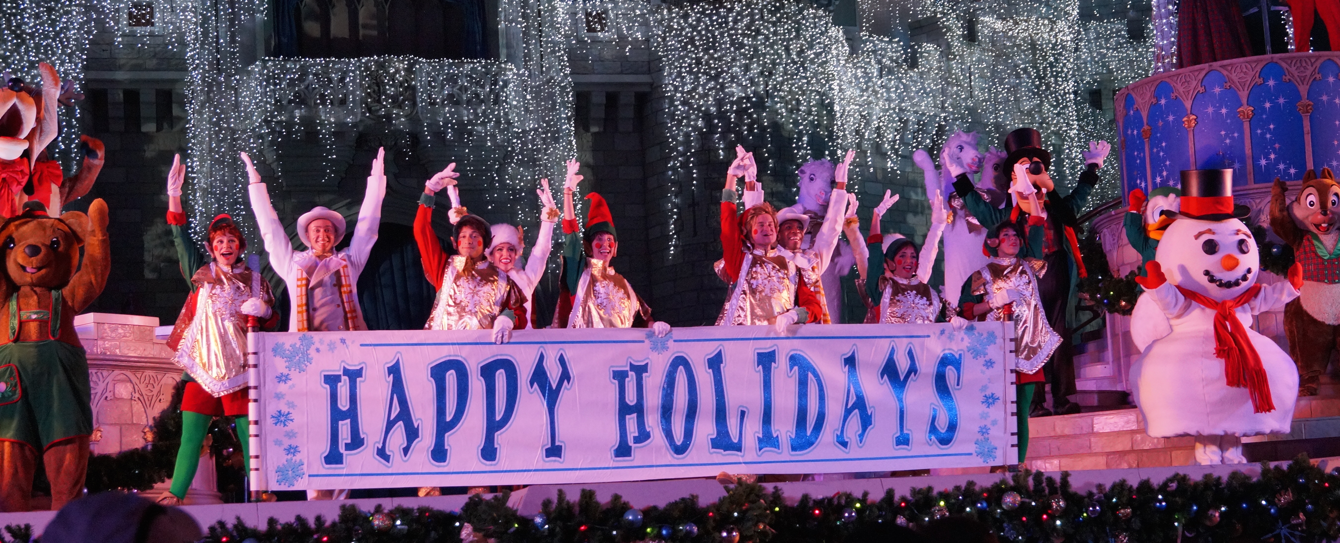 Celebrate the Season Castle Show at the Magic Kingdom