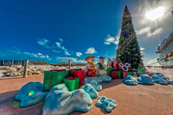 Castaway Cay Christmas - Tree on Pier